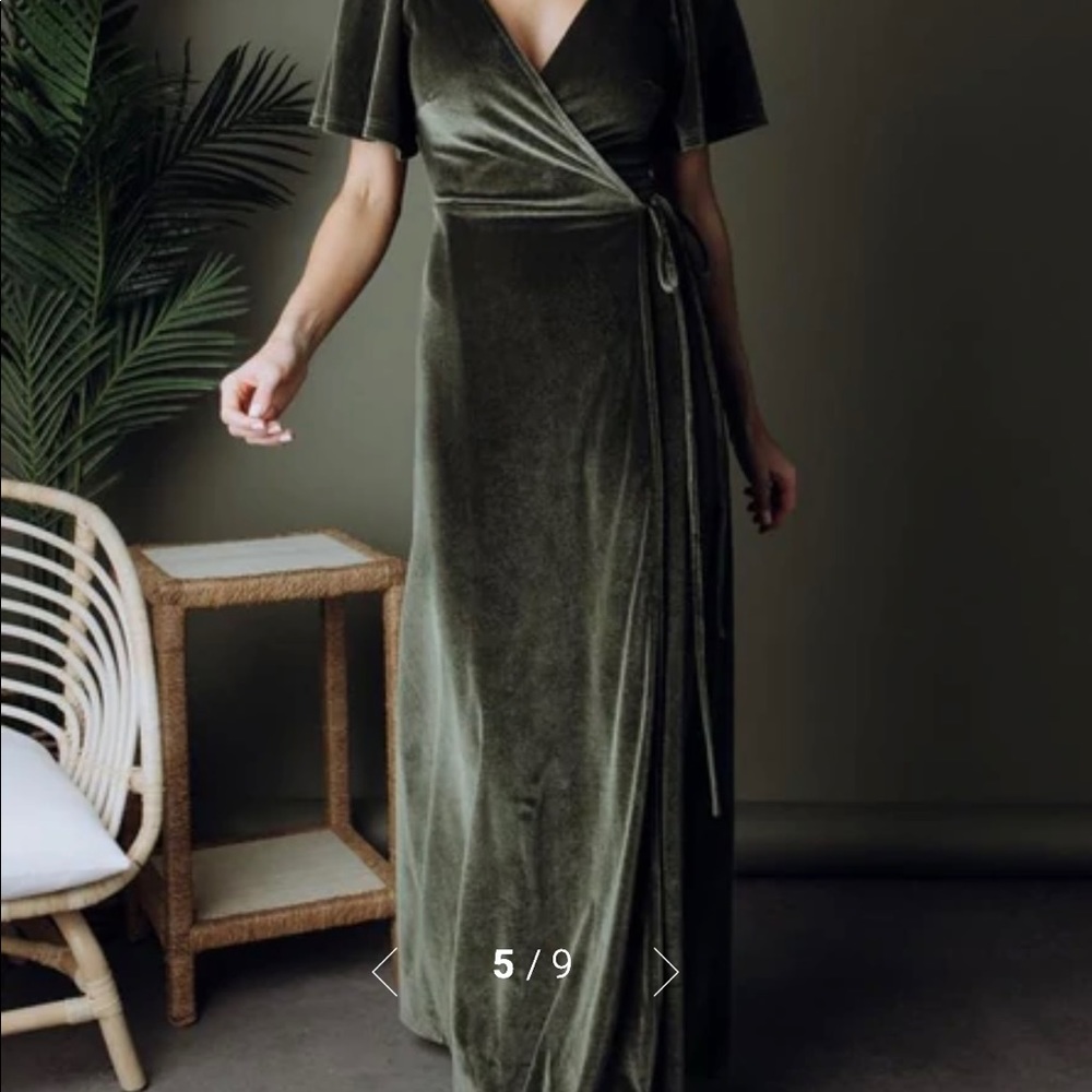 Baltic Born olive velvet dress